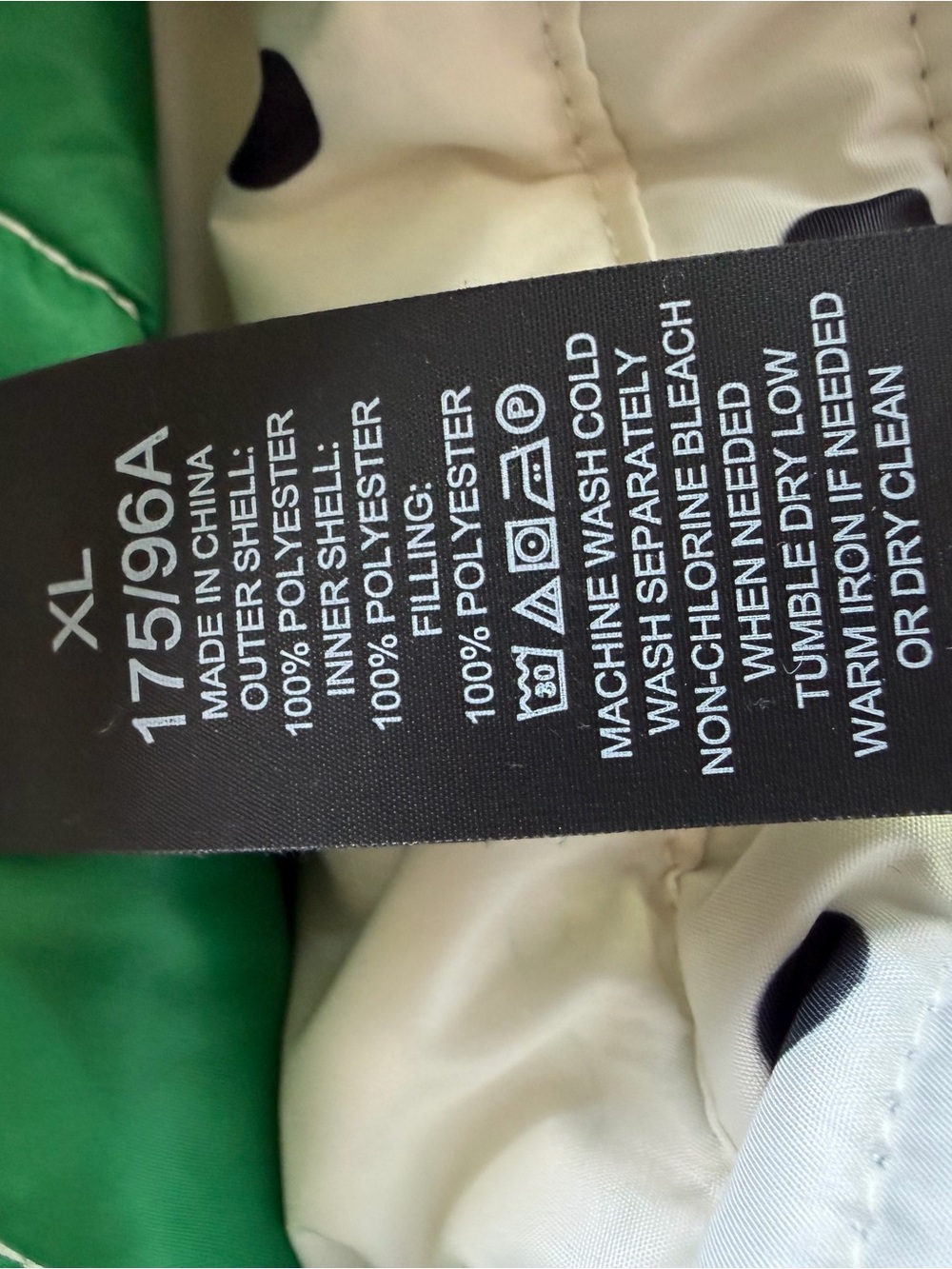 Kate Spade Reversible Quilted Vest Emerald/Green Bean/Cream Polka Dot Size XL - Picture 11 of 11